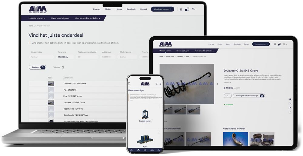 AVM custom webshop
