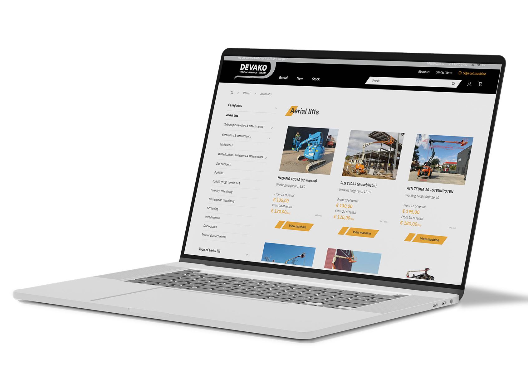 Devako Machinery WebApplication